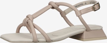 Paul Green Strap Sandals in Brown: front