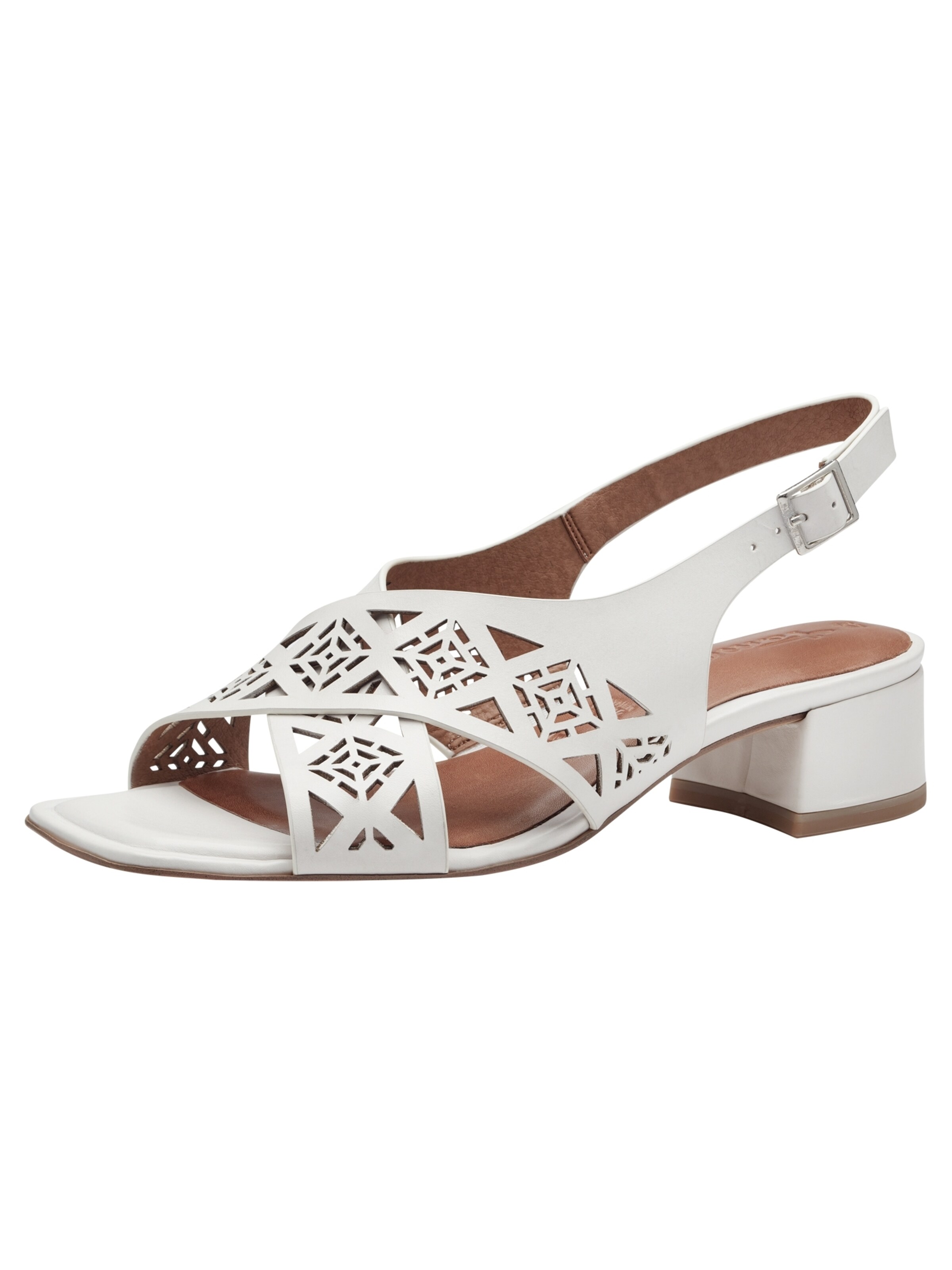 Sandales Tamaris en blanc : devant