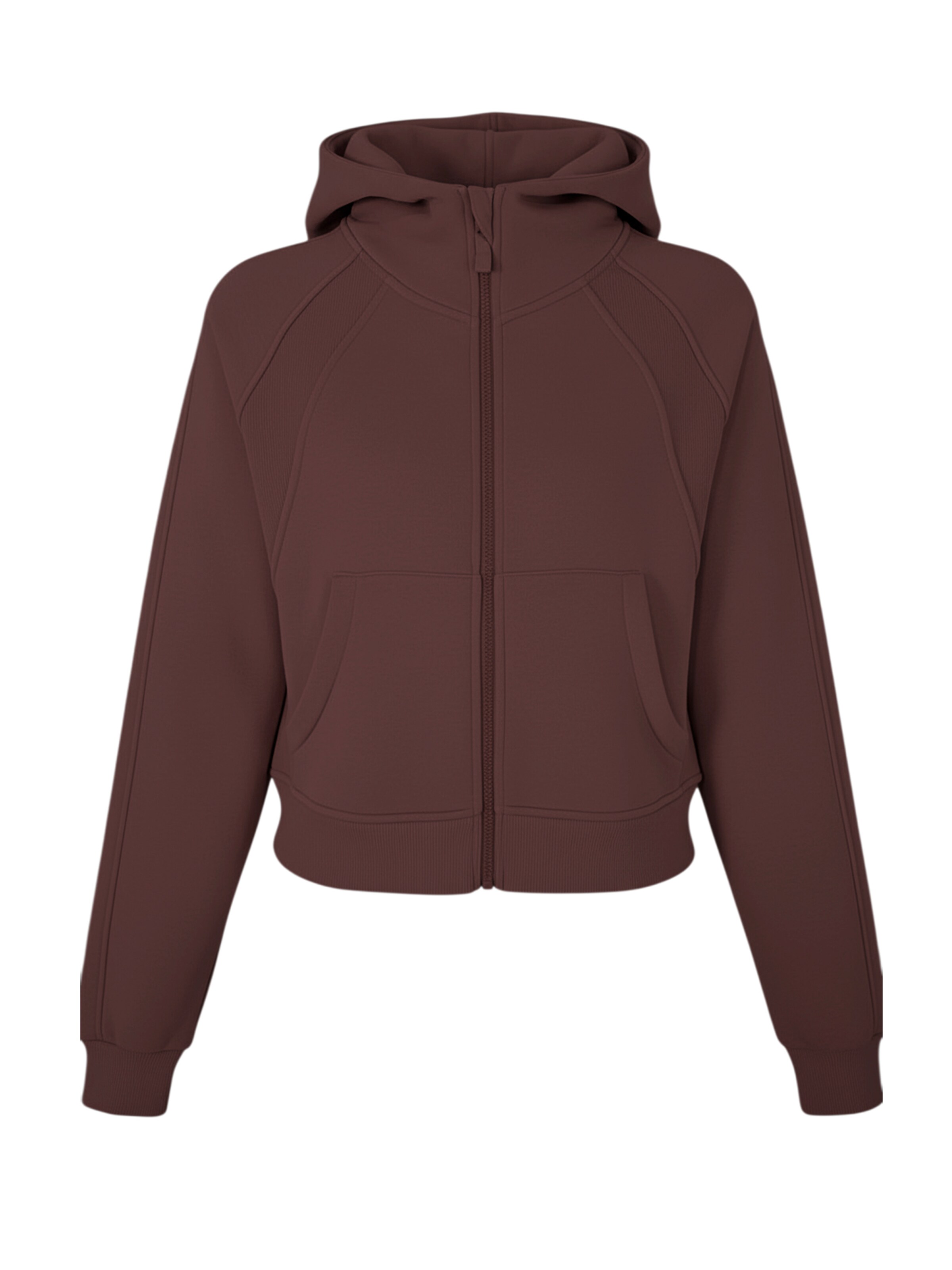 Organication Sweatjacke in Braun: Vorderseite