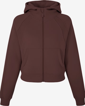 Organication Zip-Up Hoodie in Brown: front