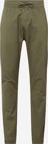 QS Tapered Pants in Green: front