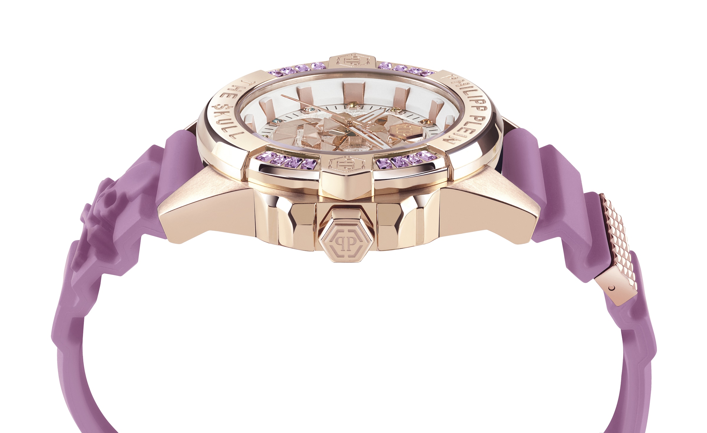 Montre à affichage analogique 'The $kull' Philipp Plein Watches en violet