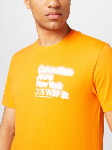 Calvin Klein Jeans - Camiseta en naranja