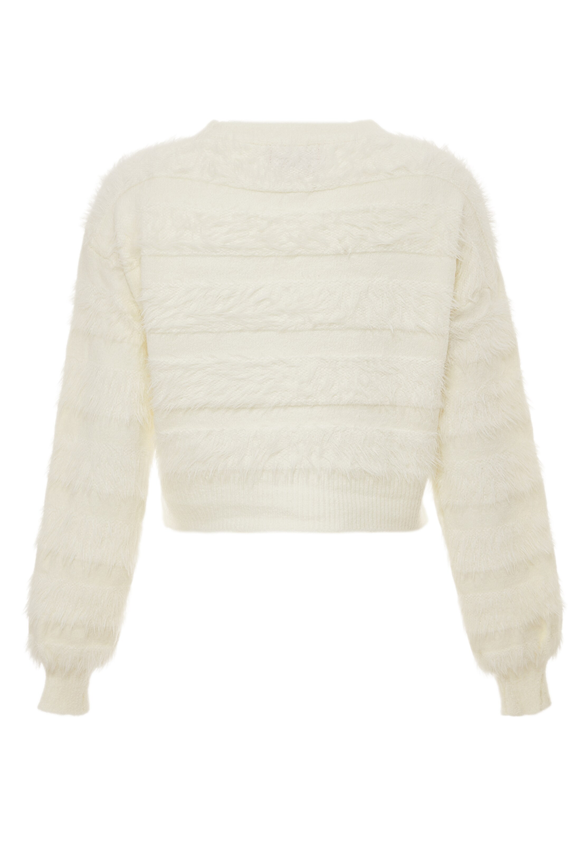 swirly Neuletakki värissä valkoinen