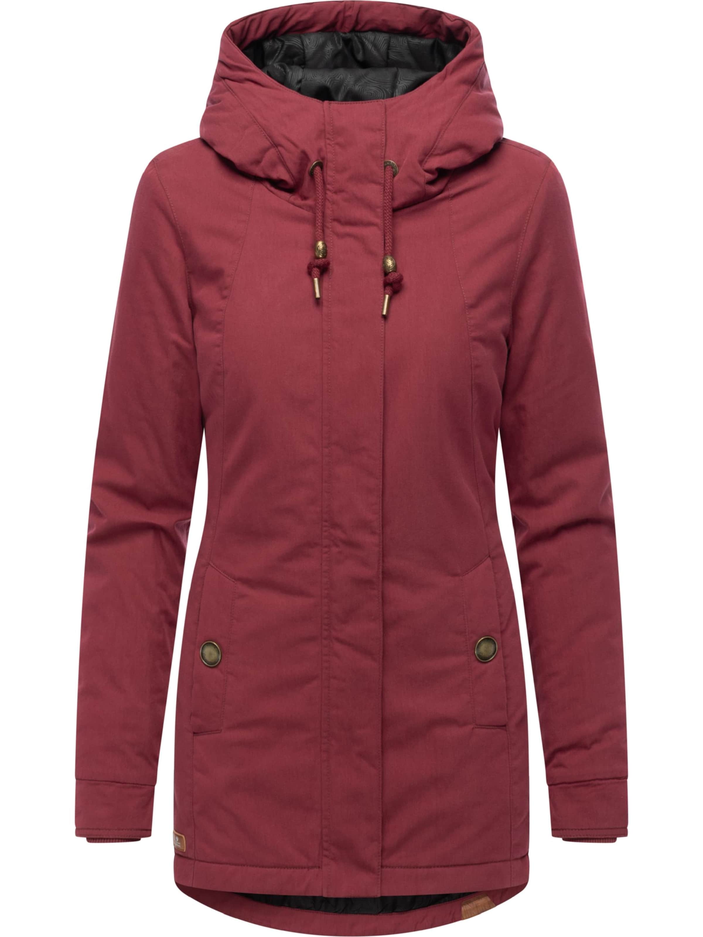 Ragwear Winterjas ' Monadena Parka YOUMODO ' in Rood: voorkant