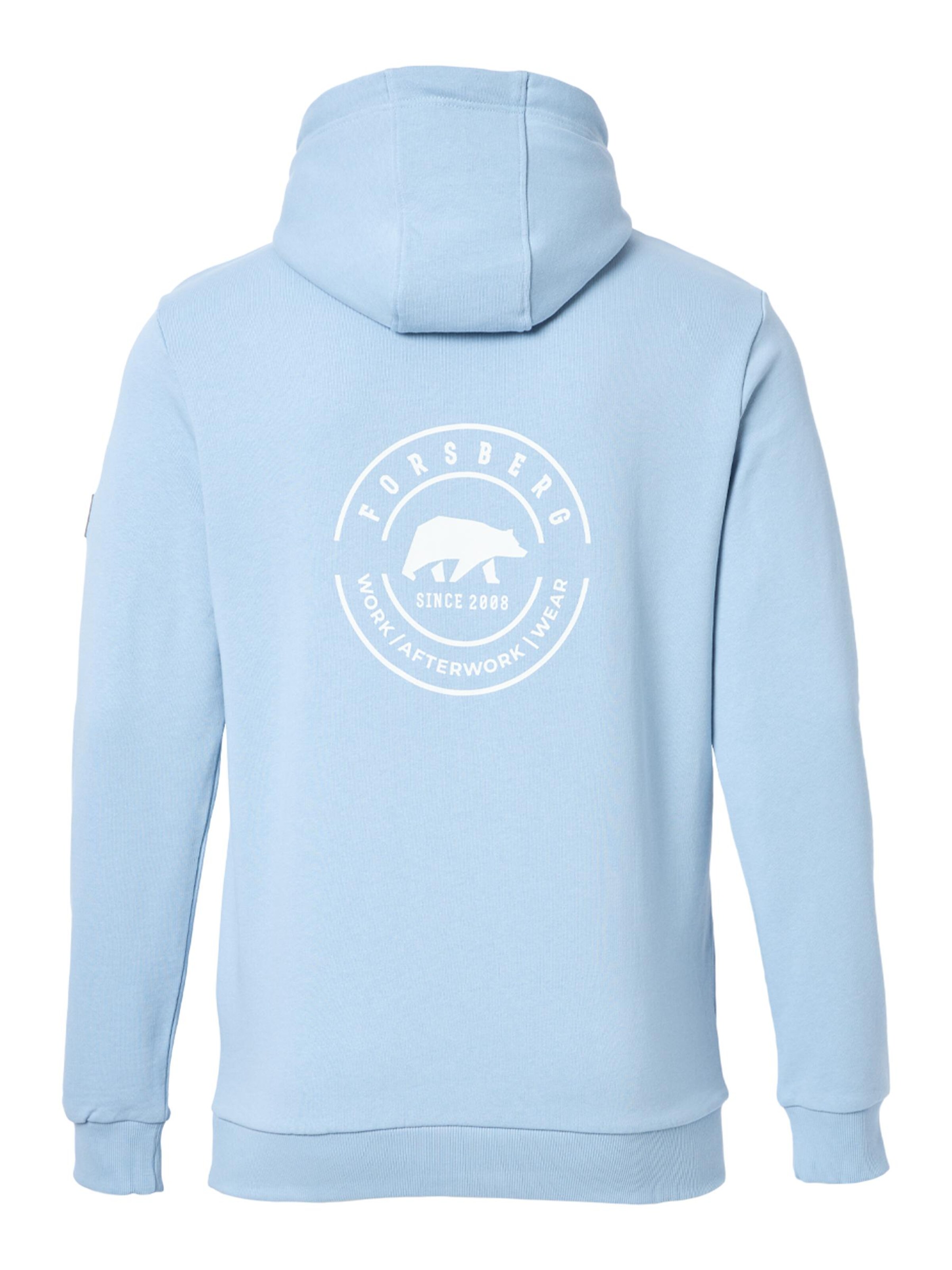FORSBERG Sweatshirt 'Hoodie mit Logo auf Brust und Rücken' in Blue