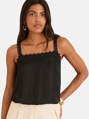 love & roses Top in Schwarz: Vorderseite