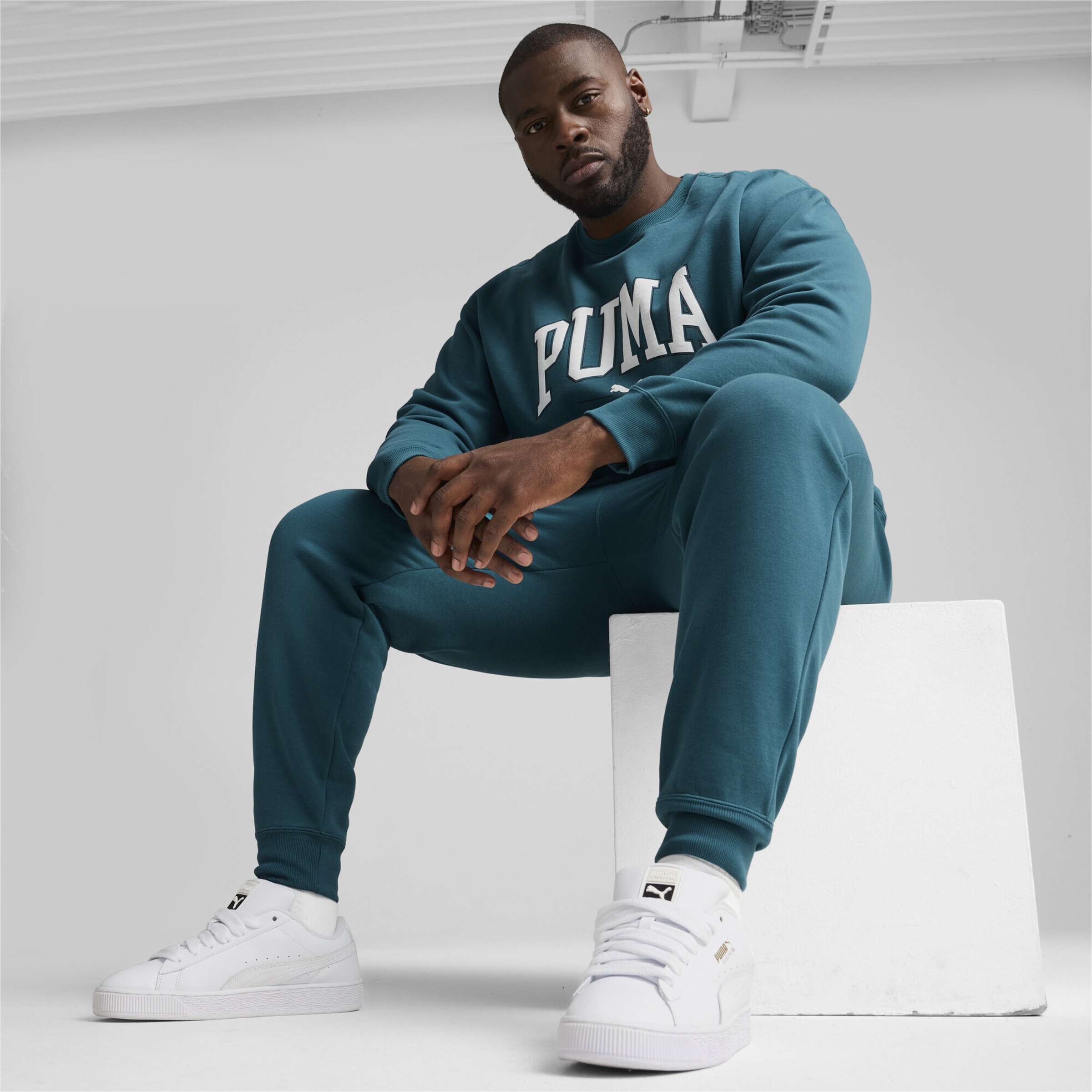 Puma sweatshirt green best sale