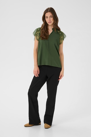 Cream Blouse 'Nola' in Green