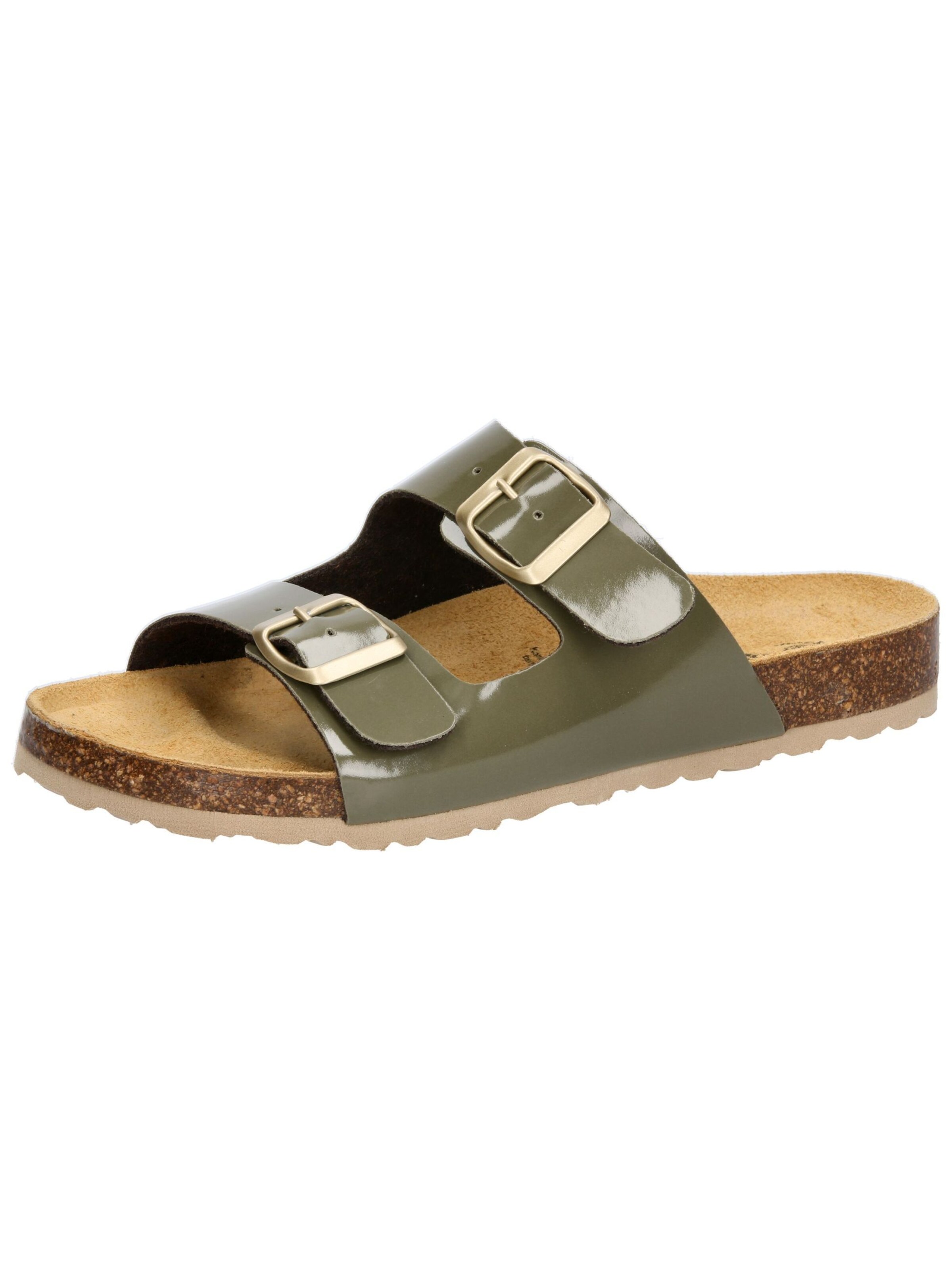 LICO Pantolette 'Bioline Platino' in Grün: Vorderseite