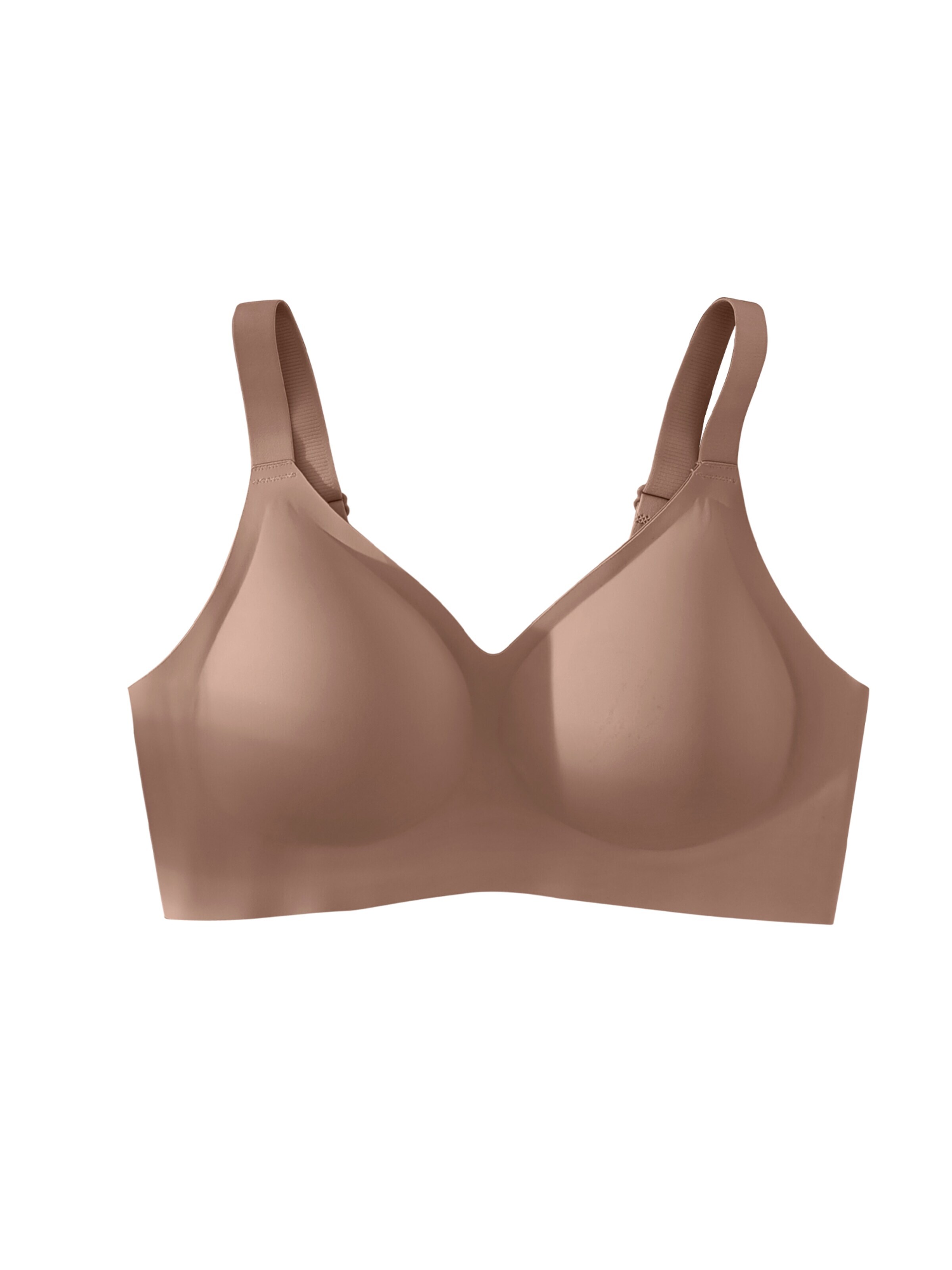 SHARICCA Bralette Bra 'SHARICCA Wire-Free Jelly Bra' in Brown: front