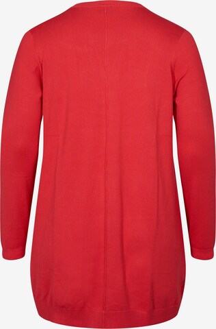 Zizzi Knit Cardigan 'MCARRIE' in Red