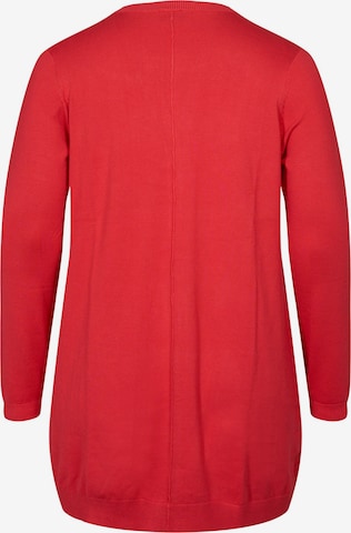 Zizzi Strickjacke 'MCARRIE' in Rot