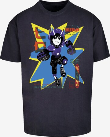 F4NT4STIC Shirt 'Big Hero 6 Hiro Manga' in Blauw: voorkant