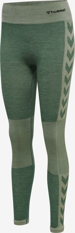 Hummel Skinny Fit Спортен панталон в зелено