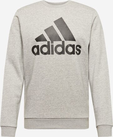 ADIDAS SPORTSWEAR Sportsweatshirt 'Essentials Big Logo' in Grijs: voorkant