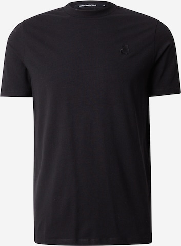 Tricou de la Karl Lagerfeld pe negru: față