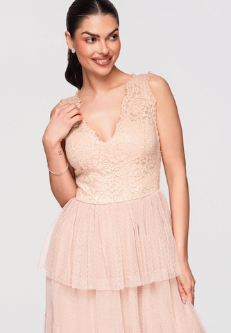 Ombre Evening dress in Beige
