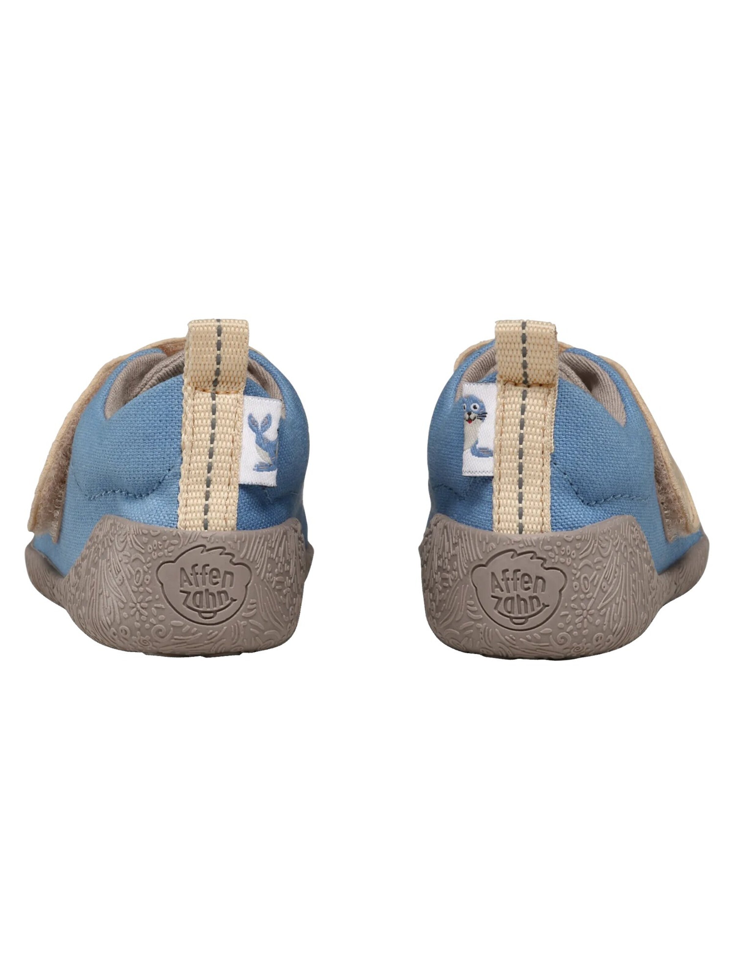 Affenzahn First-Step Shoes 'Lauflernschuh Baumwolle Smally' in Blue