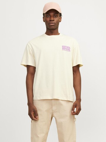 T-Shirt JACK & JONES en beige : devant