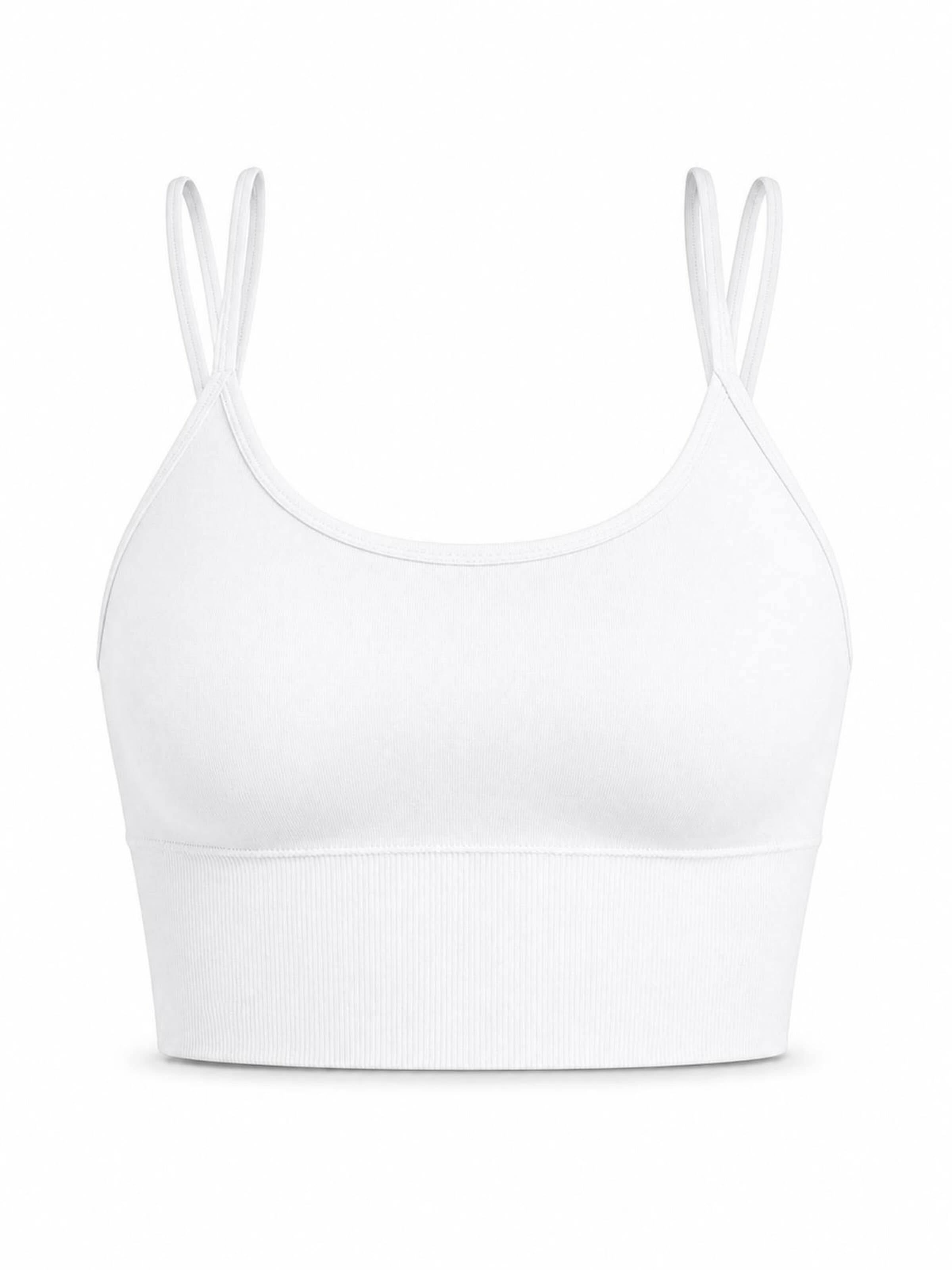 AOTTORI Bralette Sports Bra in White: front