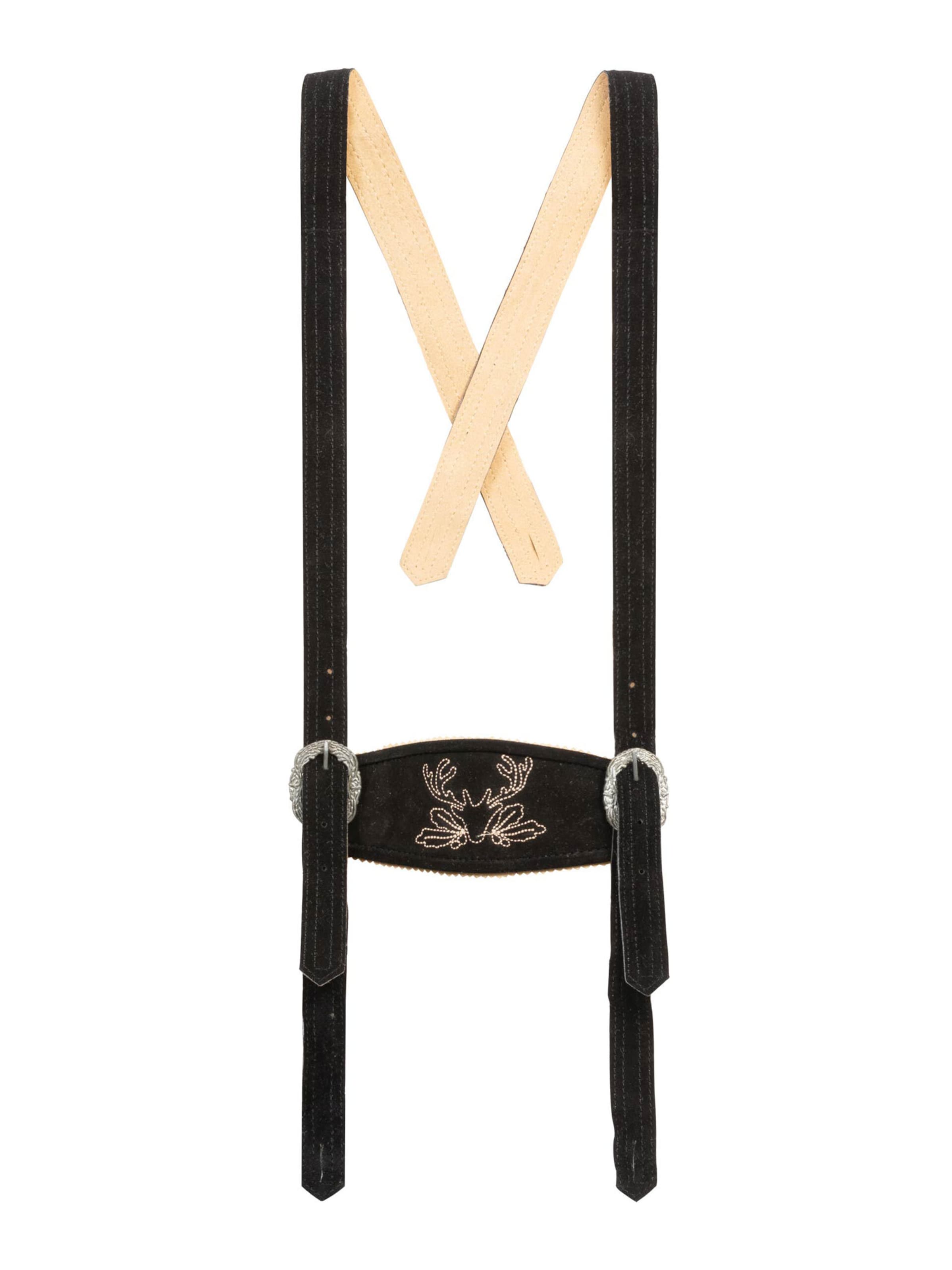 Alessandro Salvarini Regular Trachtenhose in Schwarz