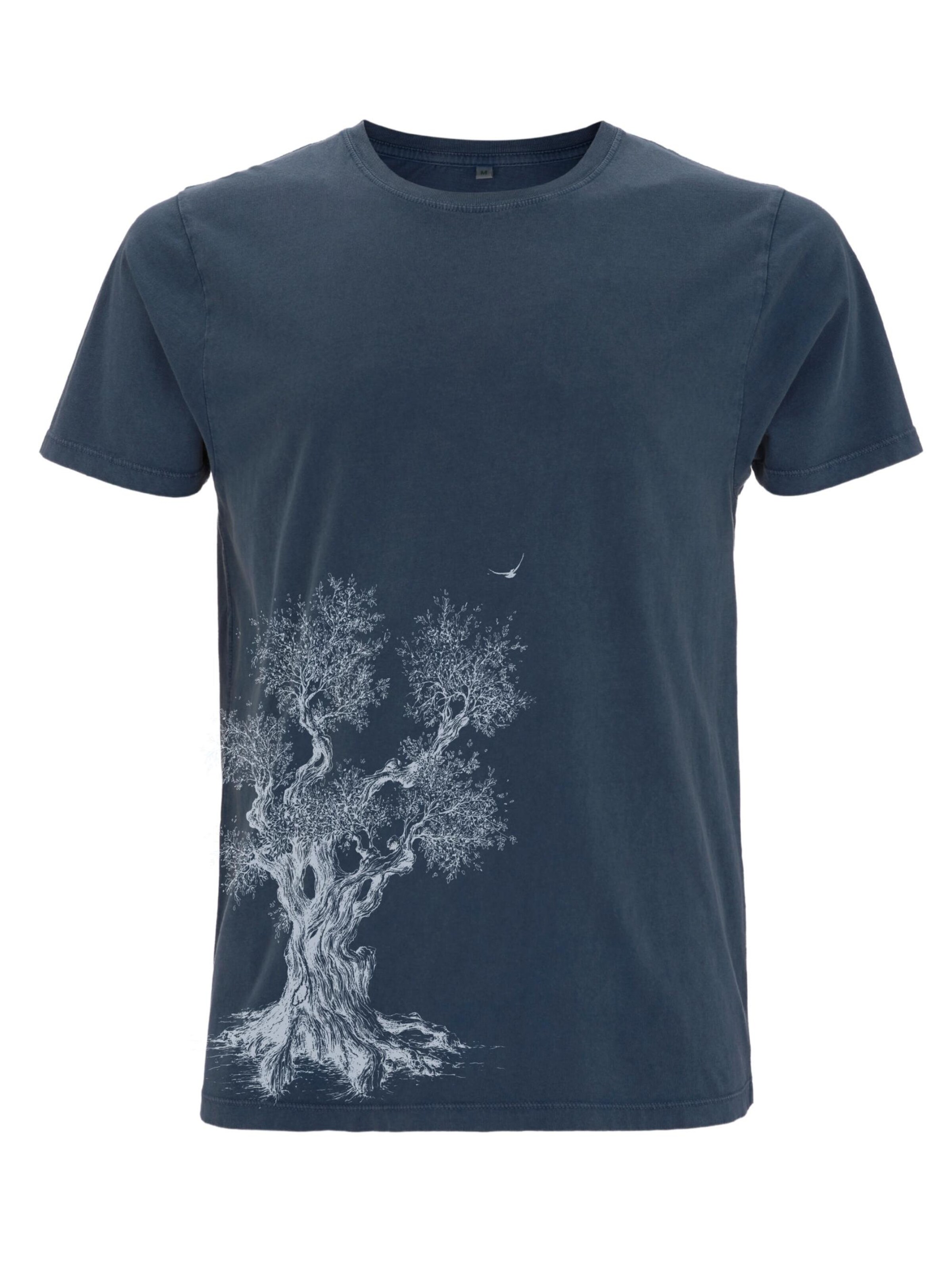 Life-Tree Shirt 'Organic Fairwear  Olive Tree' in Blue: front