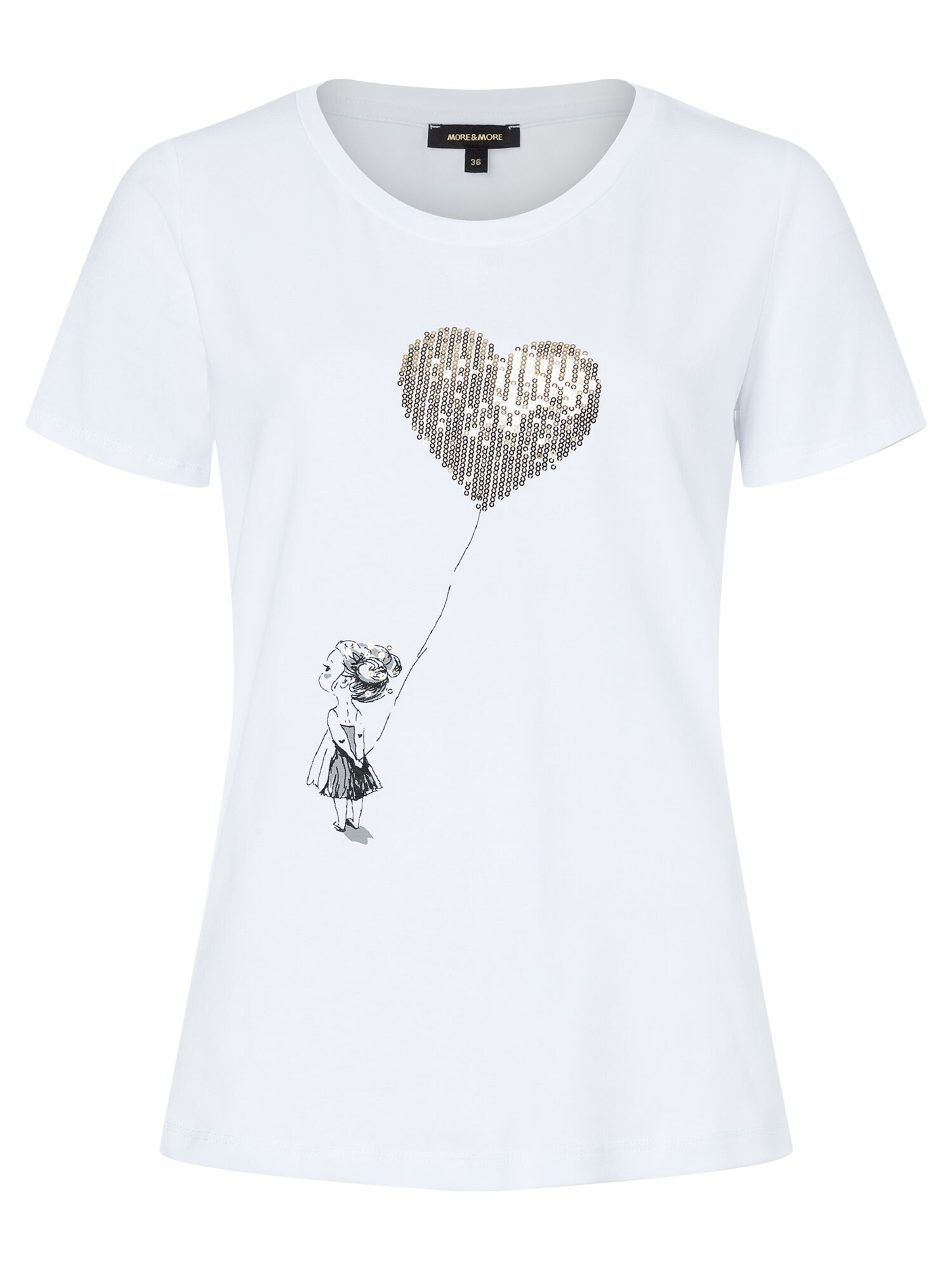 MORE & MORE Tričko – bílá: přední strana