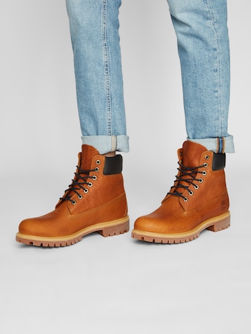 TIMBERLAND Snøreboots '6IN' i brun