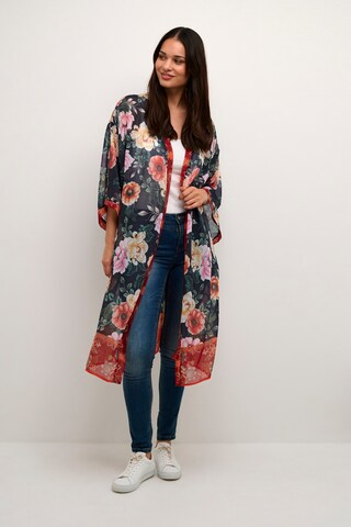 Cream Kimono 'Nioki' in Black: front