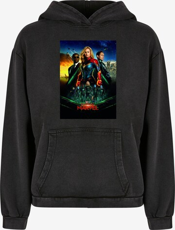 ABSOLUTE CULT Sweatshirt 'Captain Marvel - Movie Starforce Poster' in Schwarz: predná strana