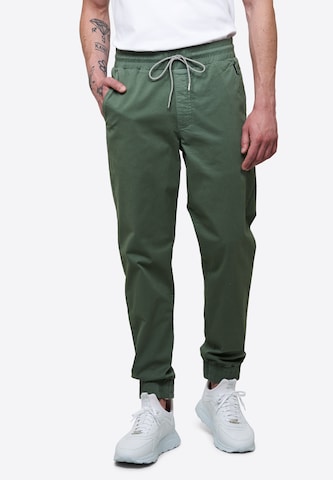 Effilé Pantalon chino recolution en vert : devant