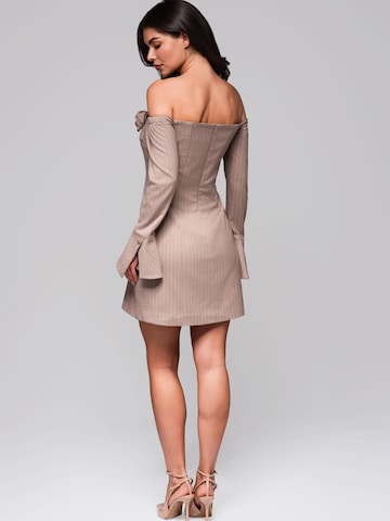Ombre Cocktail dress in Beige