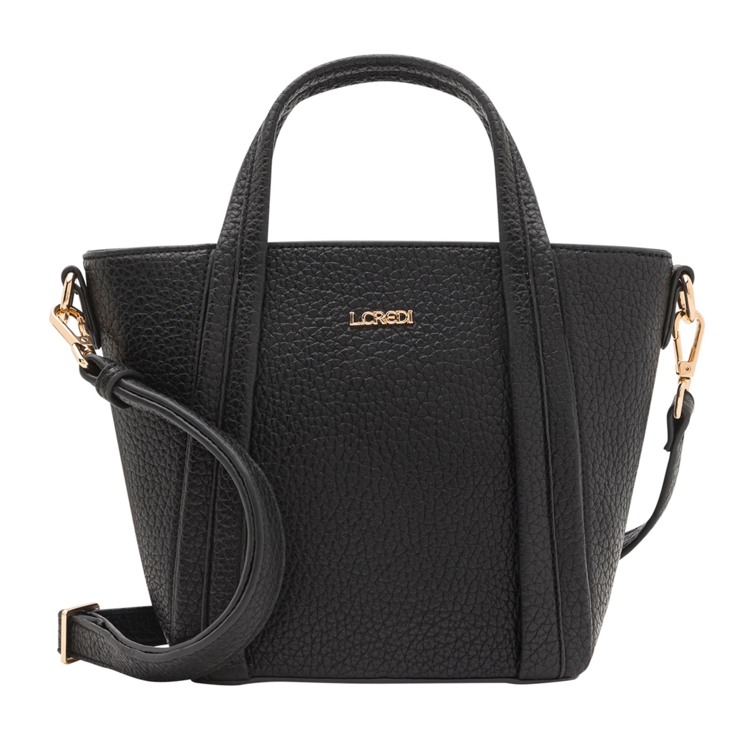 L.CREDI Handtasche in Schwarz: Vorderseite