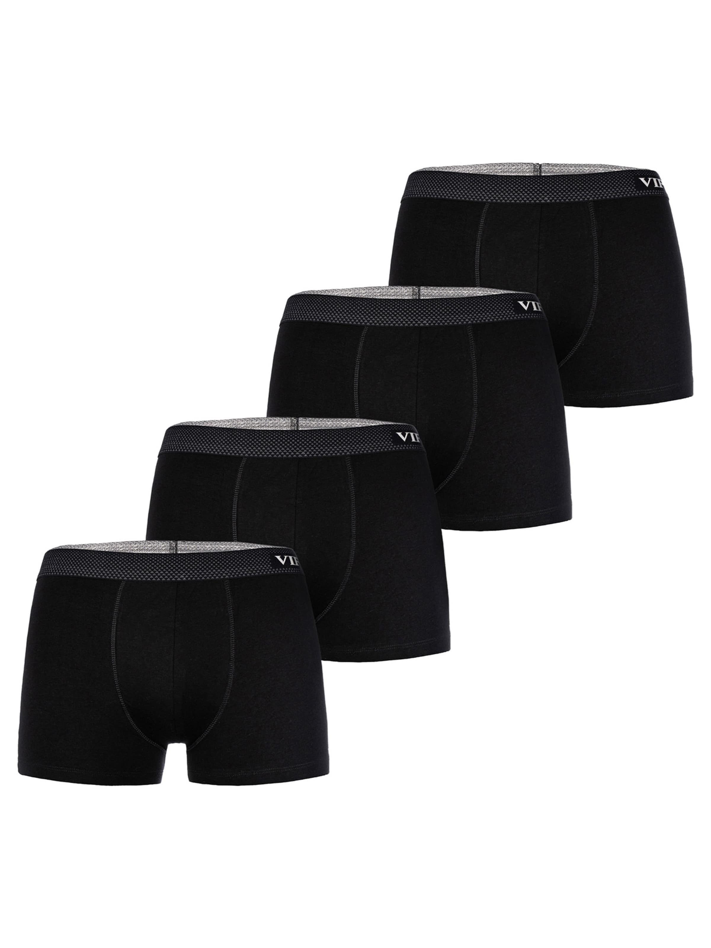 VIP Boxer shorts ' Premium Jersey Stretch ' in Black: front