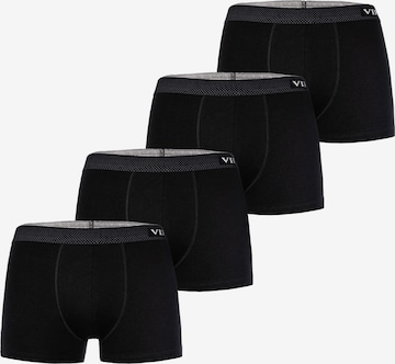 VIP Retro Boxer ' Premium Jersey Stretch ' in Schwarz: Vorderseite