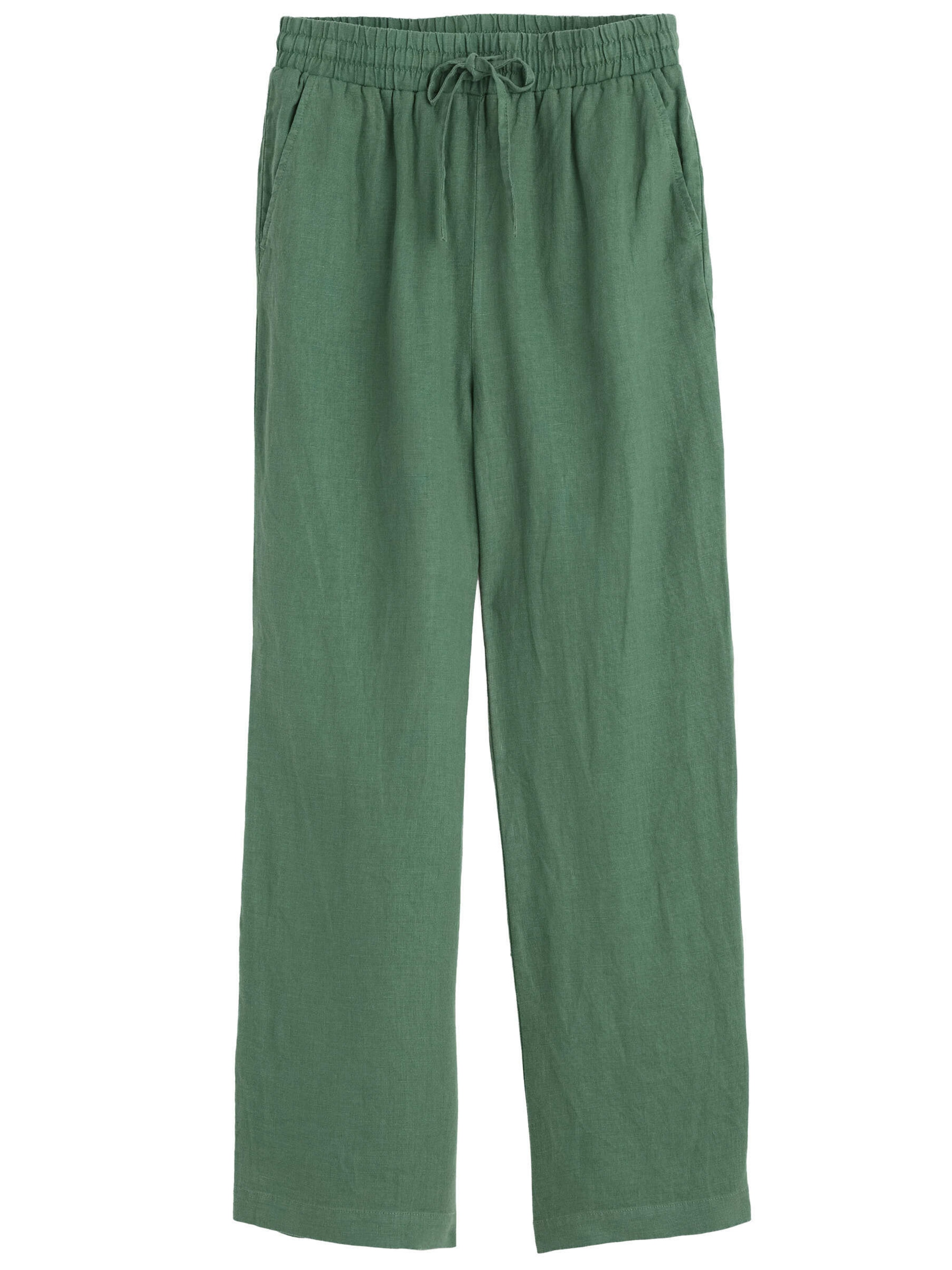 Seasalt Cornwall Loosefit Kalhoty 'Tide Flow' – zelená: přední strana