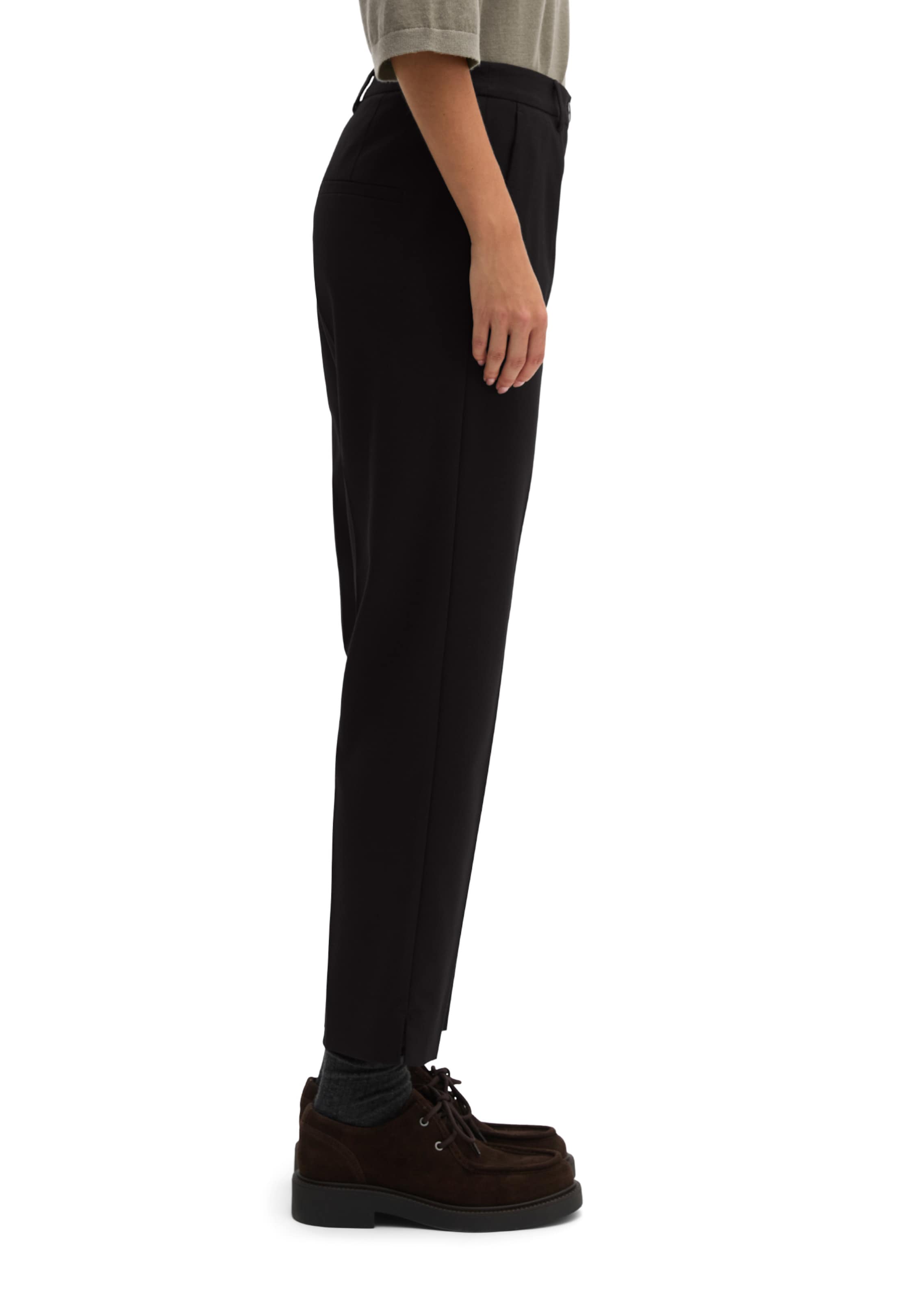 Marc O'Polo Slimfit Pantalon 'Malin' in Zwart