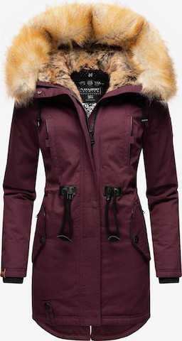 NAVAHOO Winterparka 'Bombii' in Rood: voorkant