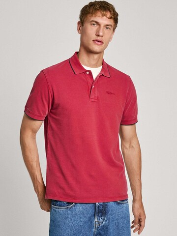 T-Shirt Pepe Jeans en rouge : devant