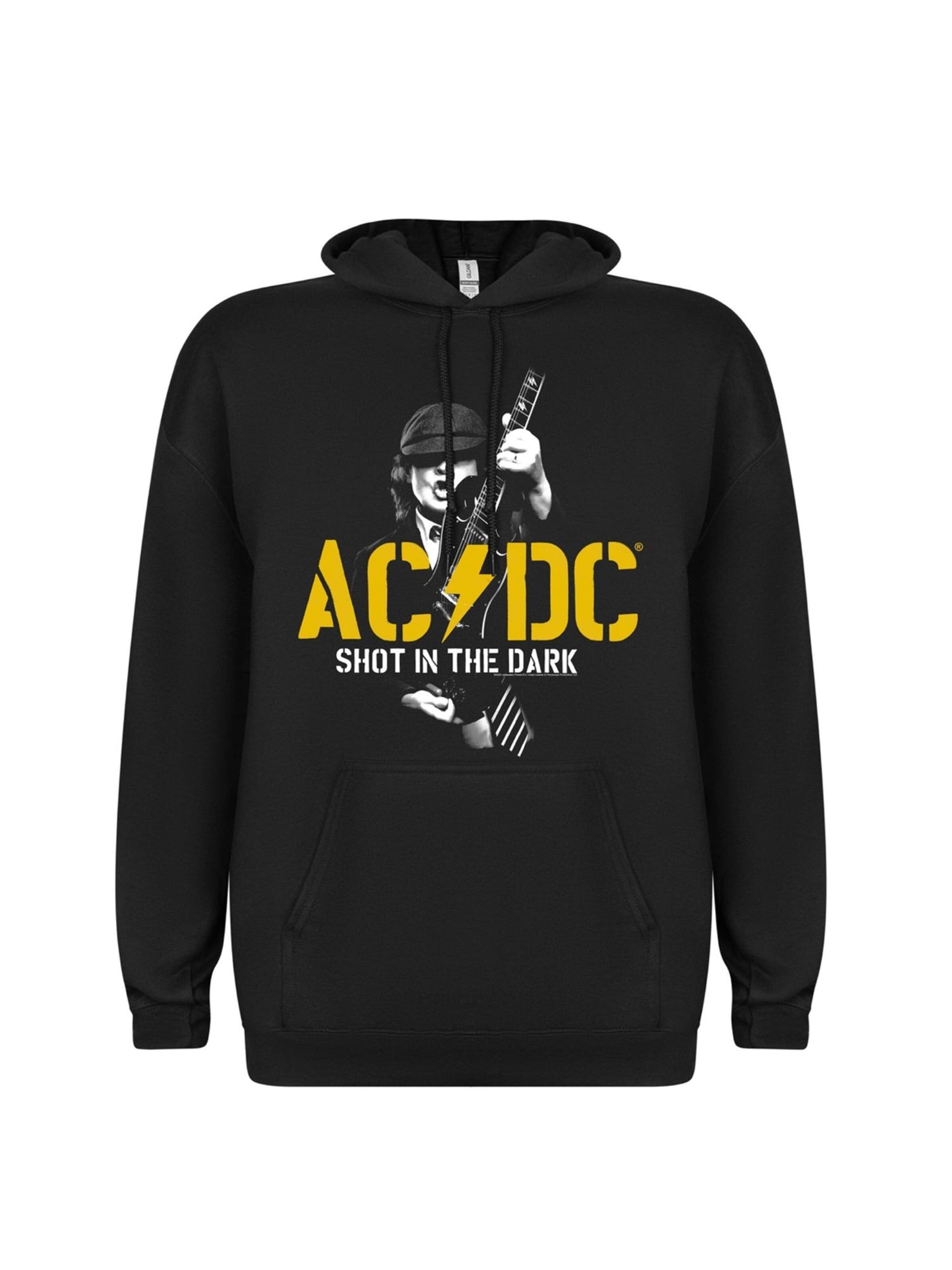 AC/DC Sweatshirt 'AC/DC PWR Shot in the Dark Kapuzenpullover' in Black: front