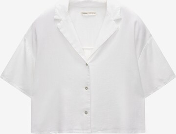 Camicia da donna di Pull&Bear in bianco: frontale