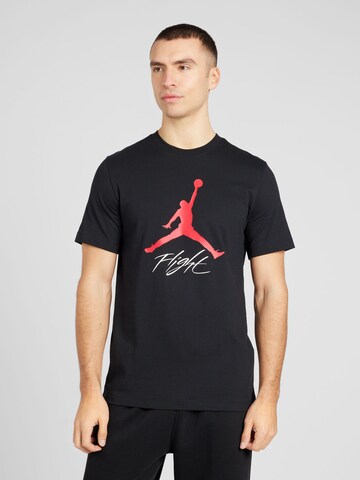 Tricou 'JUMPMAN FLIGHT' de la Jordan pe negru: față