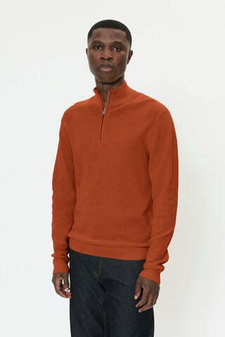 Matinique Trui 'Lagoon' in Bruin: voorkant