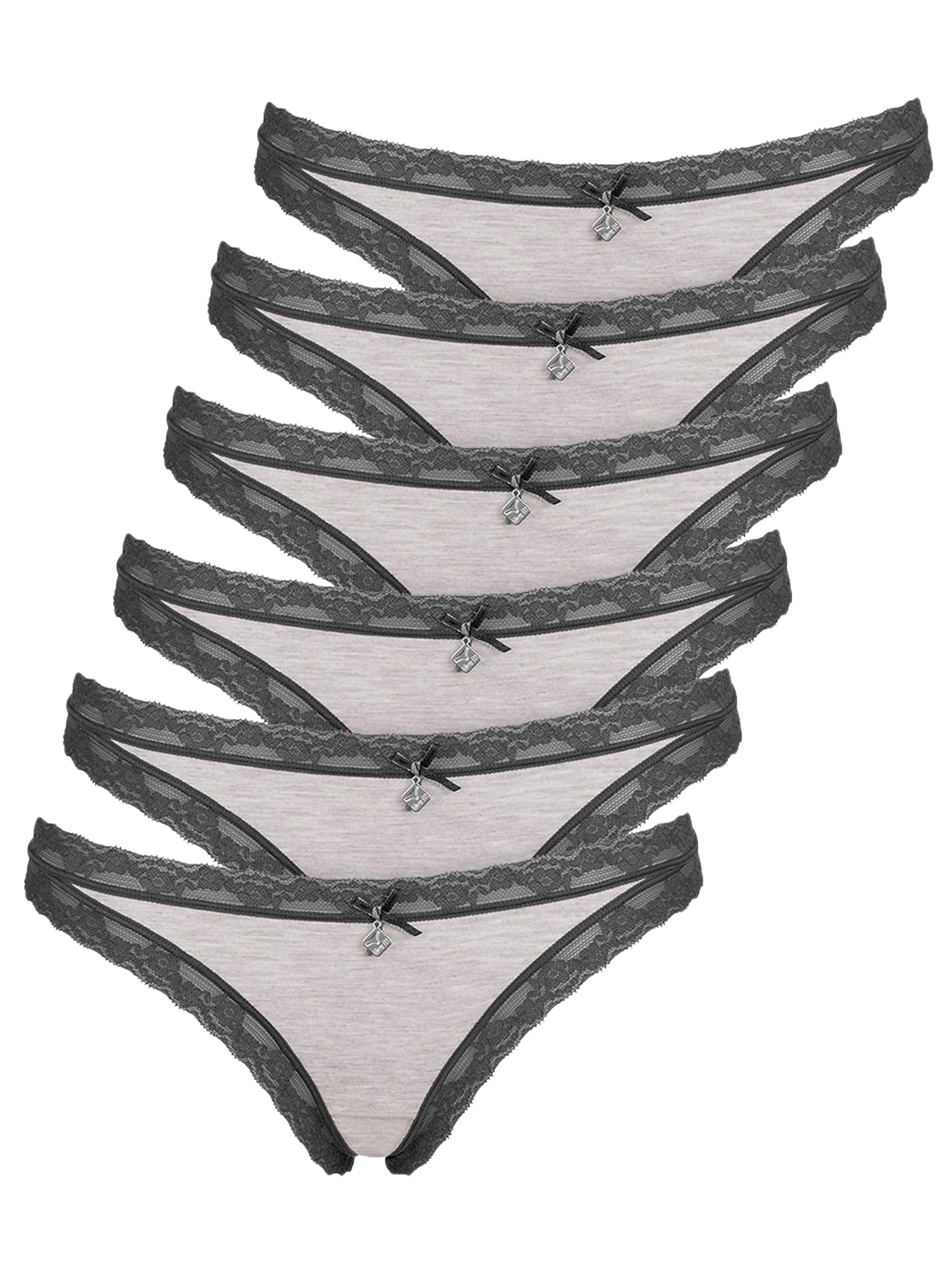 like it! Thong 'Kim' in Grey: front