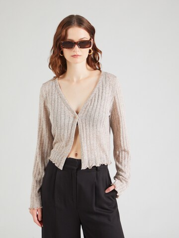 PIECES Strickjacke 'PCALEXA' in Beige: Vorderseite
