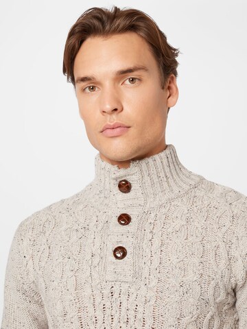 INDICODE JEANS Sweater 'Hamilton' in Beige