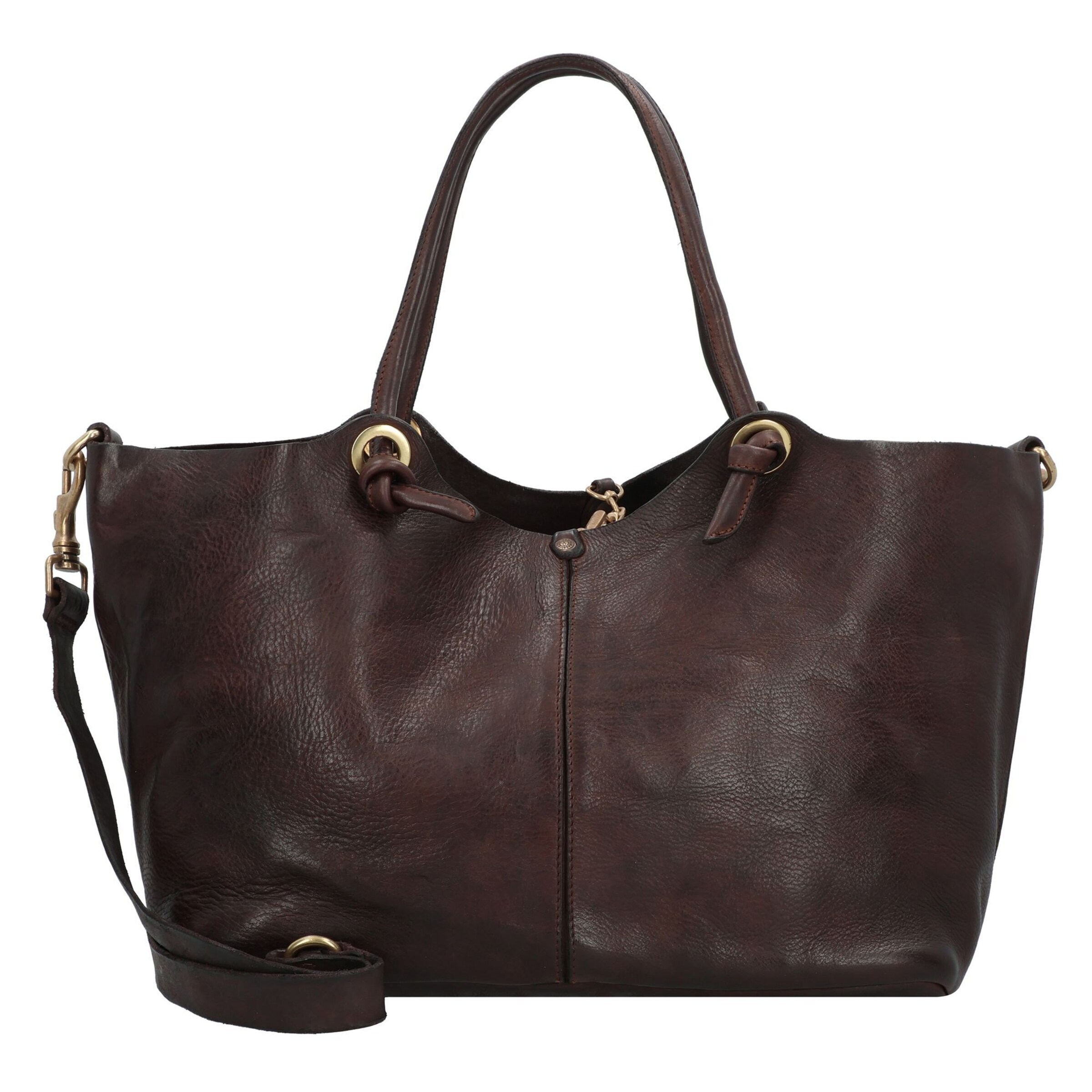 Shopper 'Ebano ' di Campomaggi in marrone: frontale