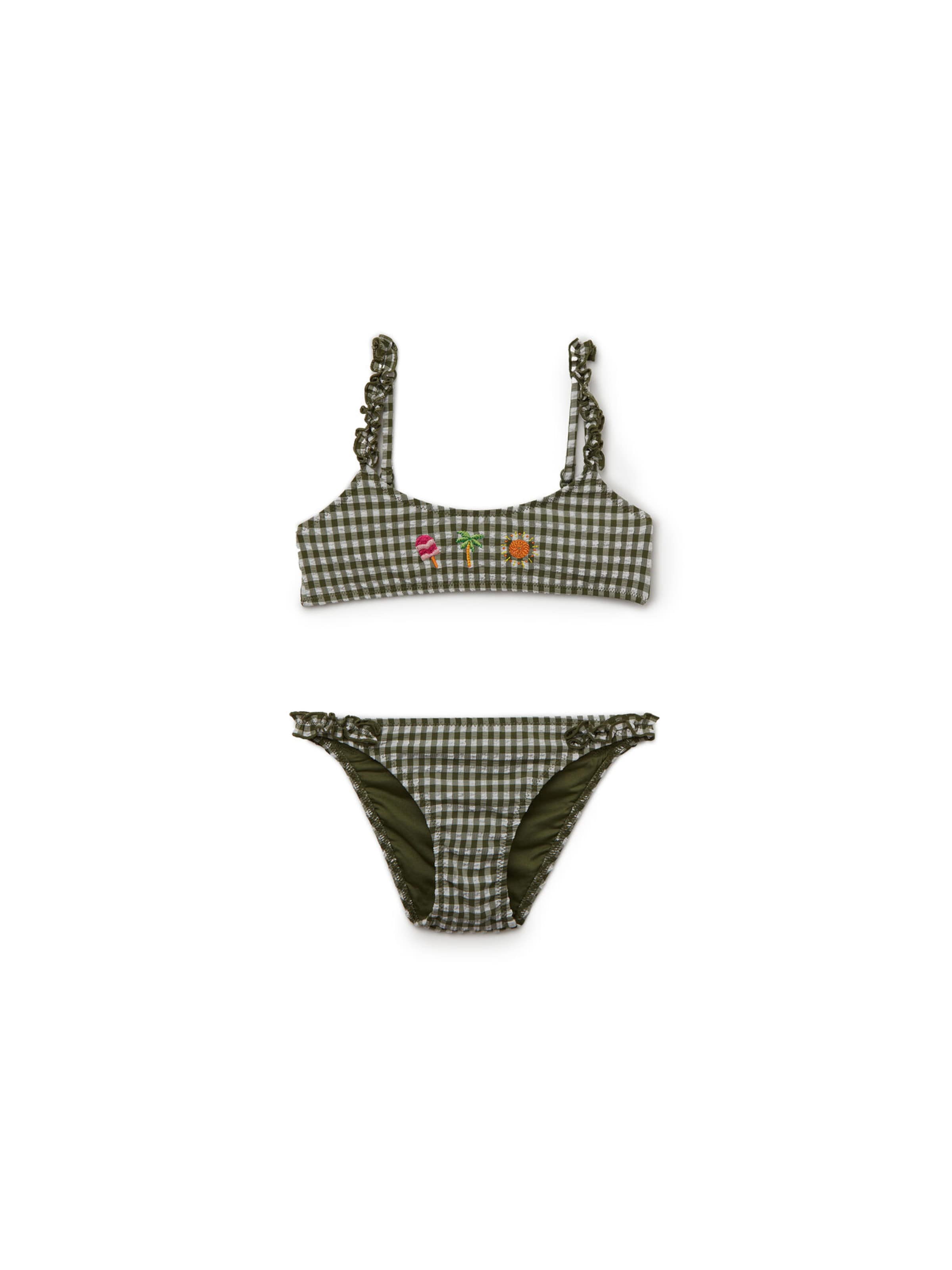 CALZEDONIA Bralette Bikini in Green: front