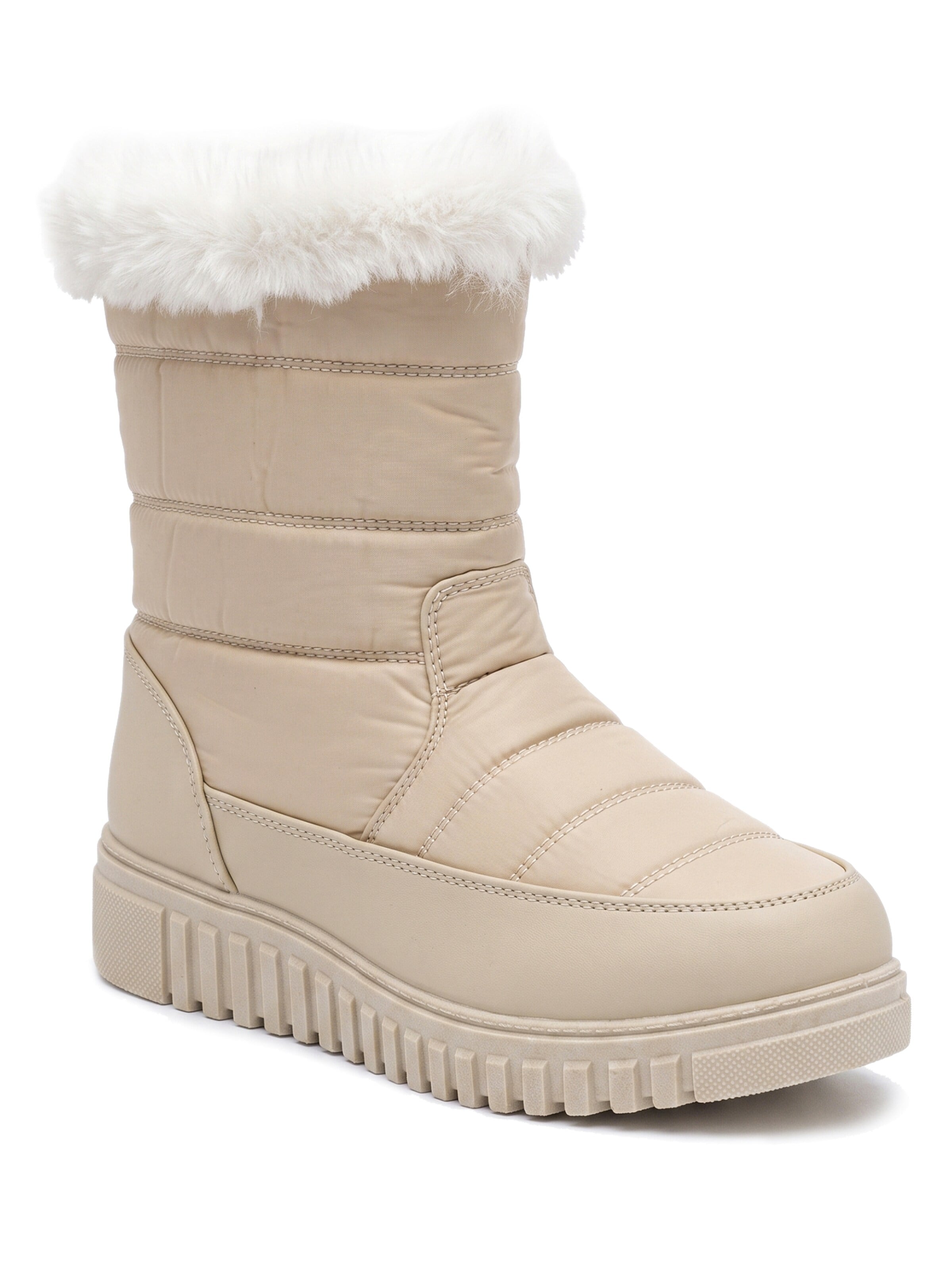 Lucky Z Ankle Boots 'Waterproof Cozy Snow Boot'‌‌‌‌‌ in Beige: Vorderseite